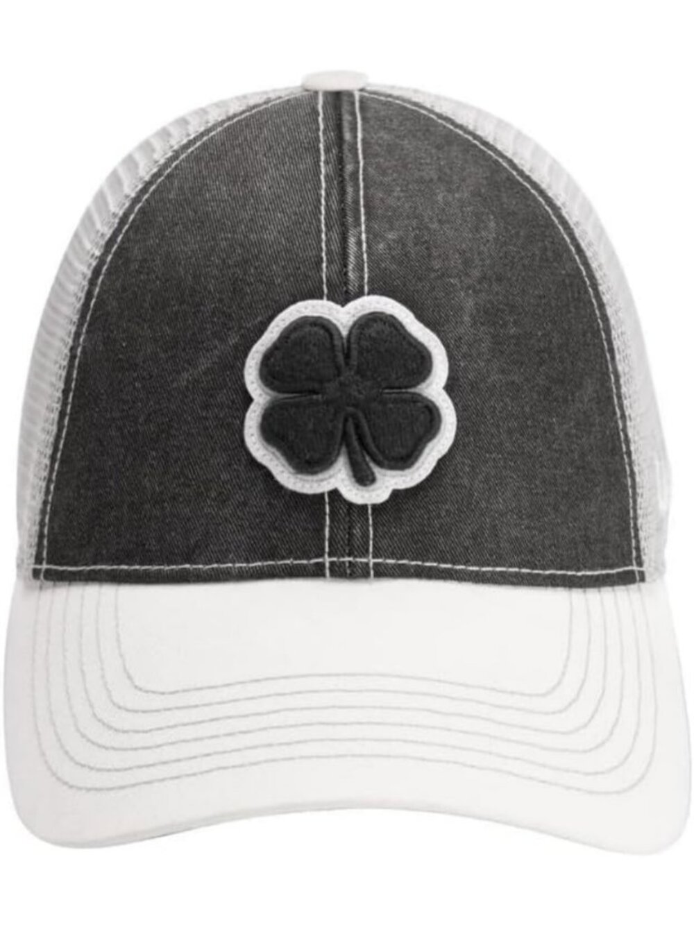 Vintage Two-Tone Black Mesh Snapback Trucker Hat for Golf & Casual Wear